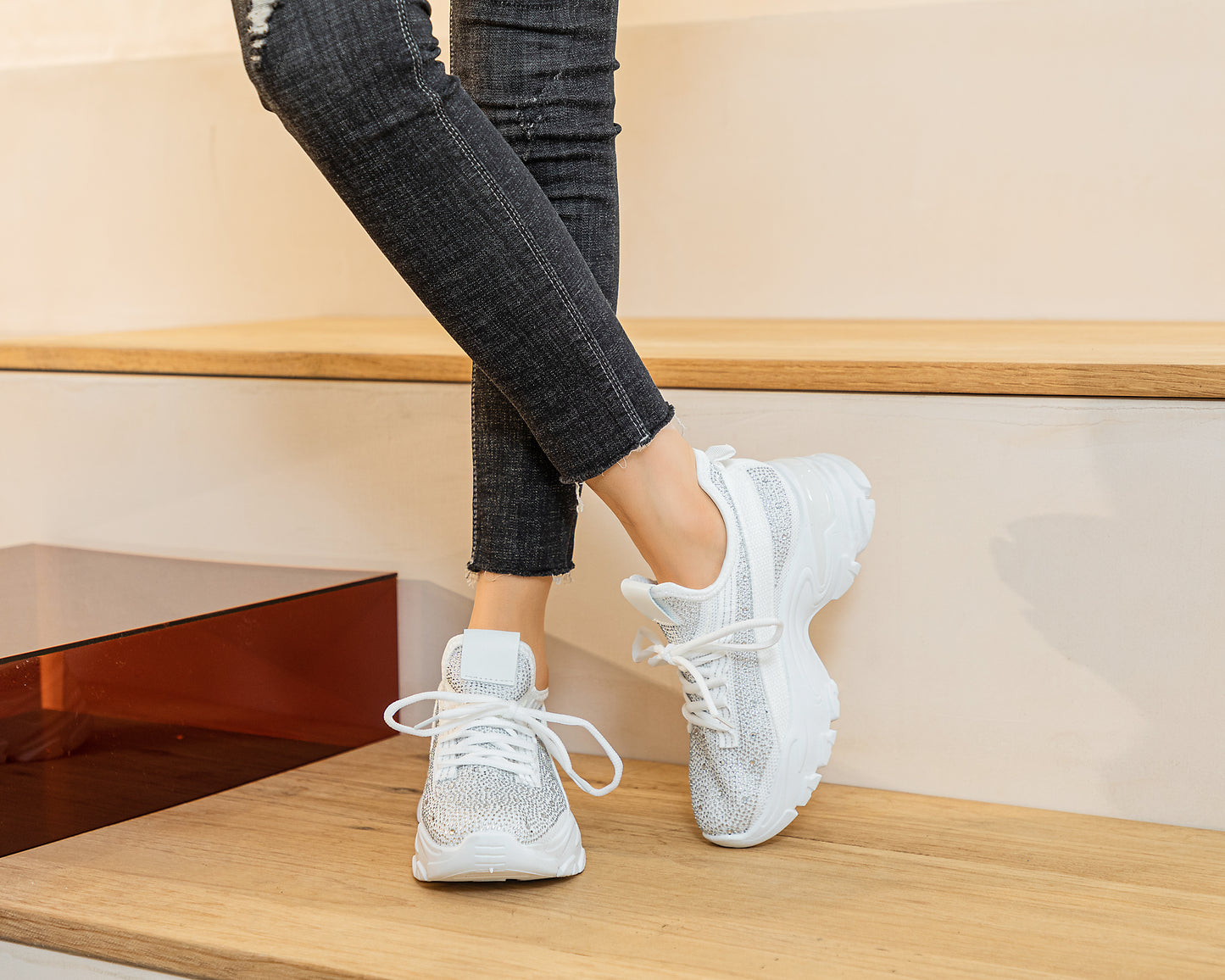 36лв Черен /Бял /Син Дамски маратонки size(36-41)xcess-D2307