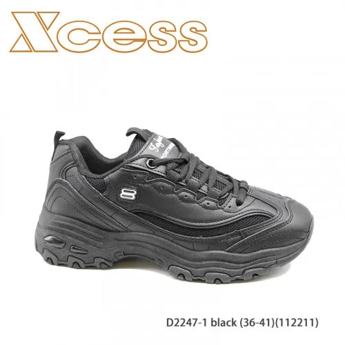 30лв Черен /Бял Дамски маратонки size(36-41)xcess-D2247