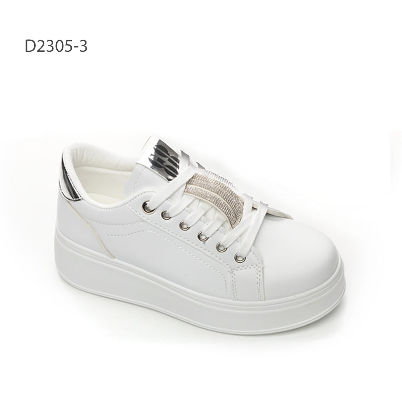 32лв Черен / Бял цветно / Бял сребро Дамски маратонки size(36-40)xcess-D2305