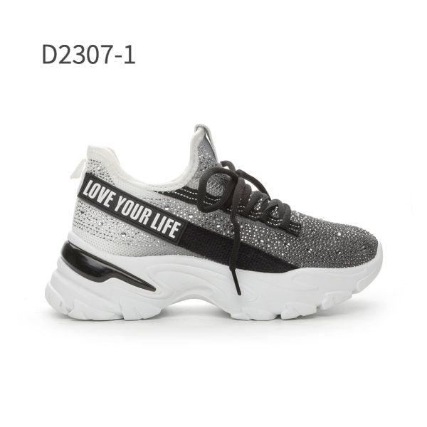 36лв Черен /Бял /Син Дамски маратонки size(36-41)xcess-D2307