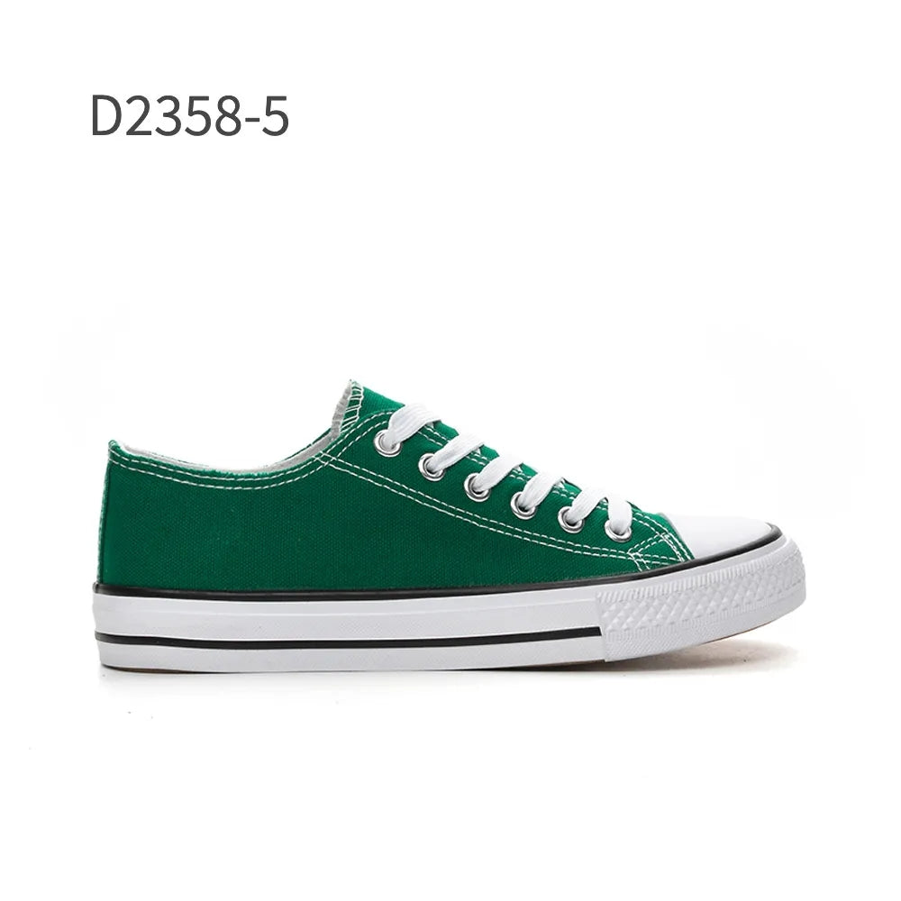 23лв Дамски гуменки различни цветове size(36-41)xcess-D2358 CASUAL FLAT CANVAS LACE UP PLIMSOLLS TRAINERS SHOES