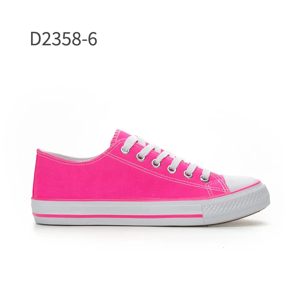 23лв Дамски гуменки различни цветове size(36-41)xcess-D2358 CASUAL FLAT CANVAS LACE UP PLIMSOLLS TRAINERS SHOES