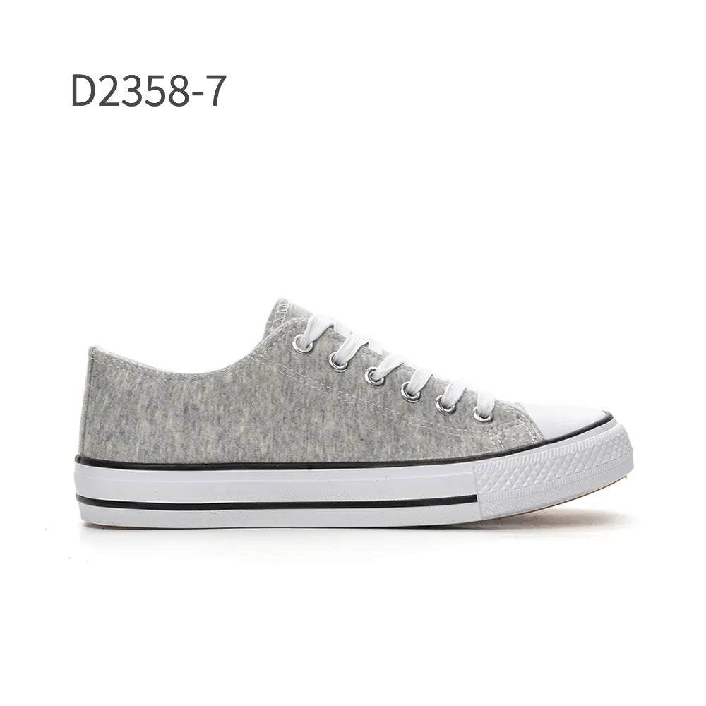 23лв Дамски гуменки различни цветове size(36-41)xcess-D2358 CASUAL FLAT CANVAS LACE UP PLIMSOLLS TRAINERS SHOES